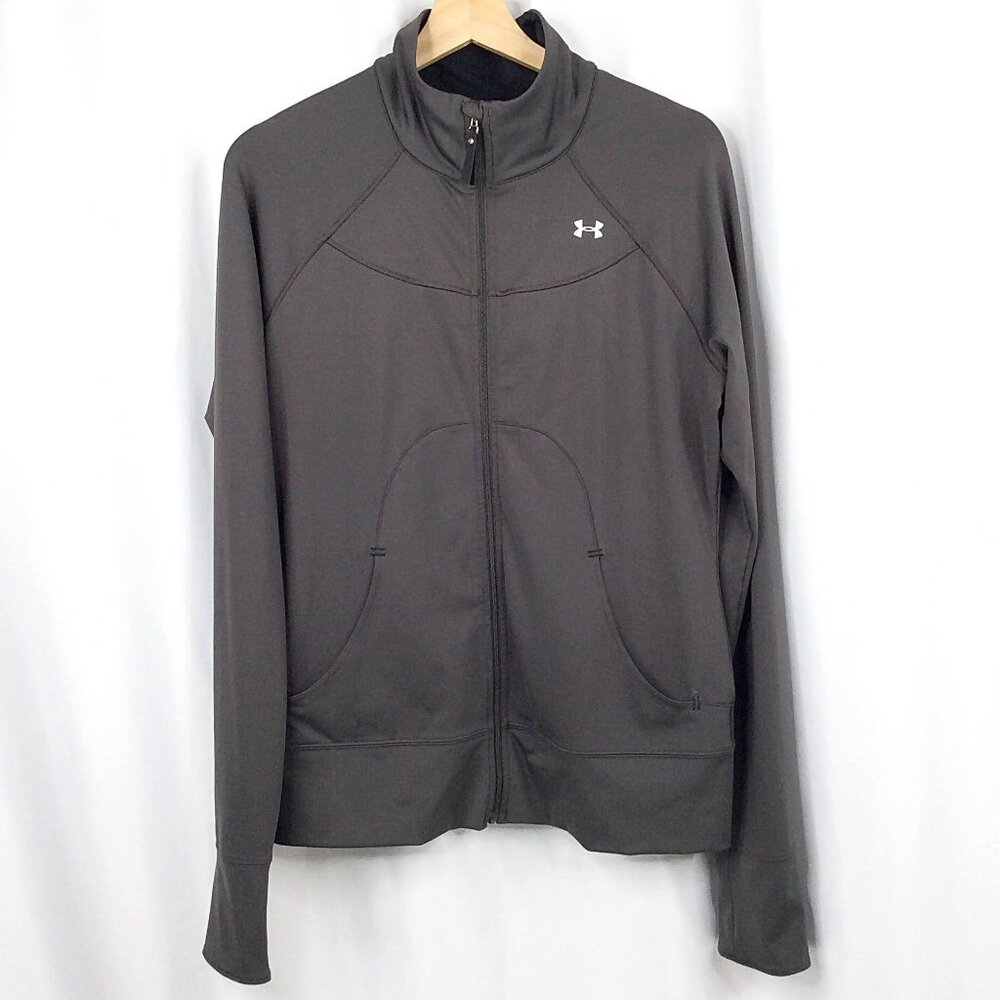 Under Armour All Seasons Gear Track Jacket‎ Women's Size Medium Semi Fitted Gray